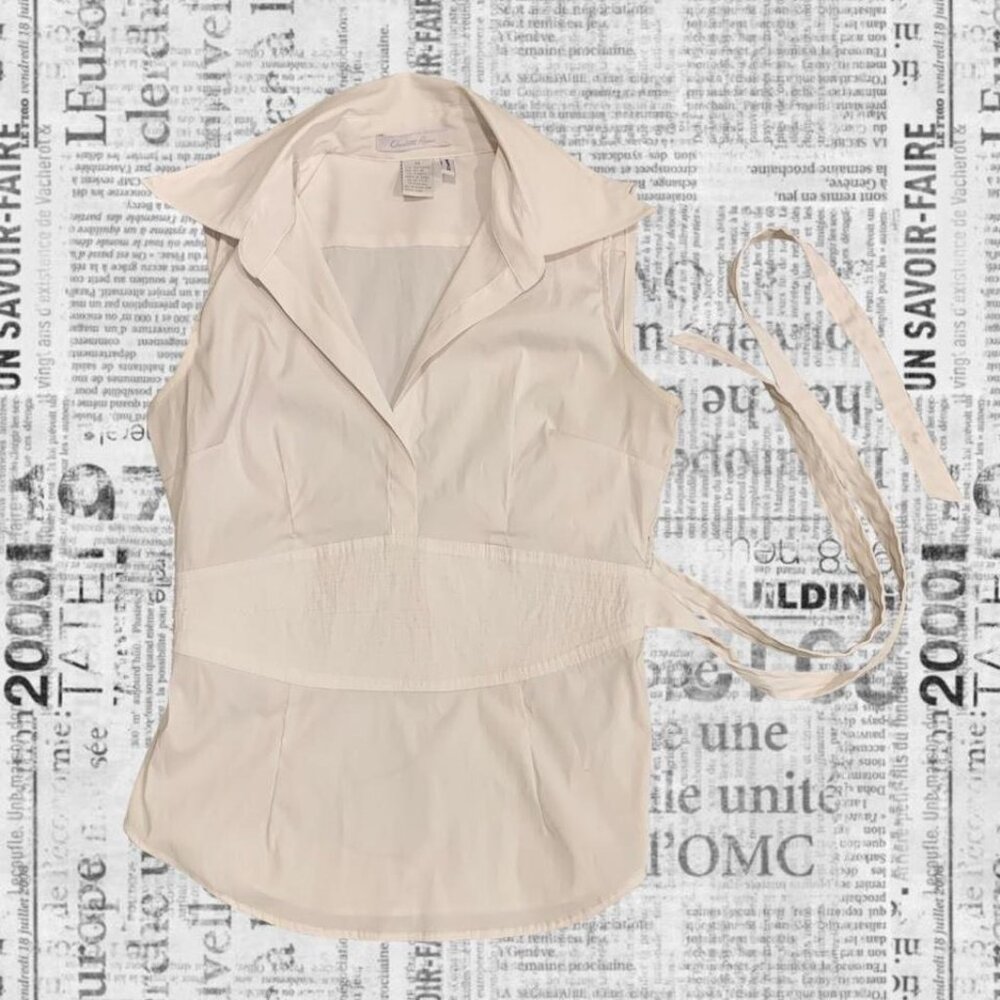 2000s Charlotte Russe sleeveless collared top